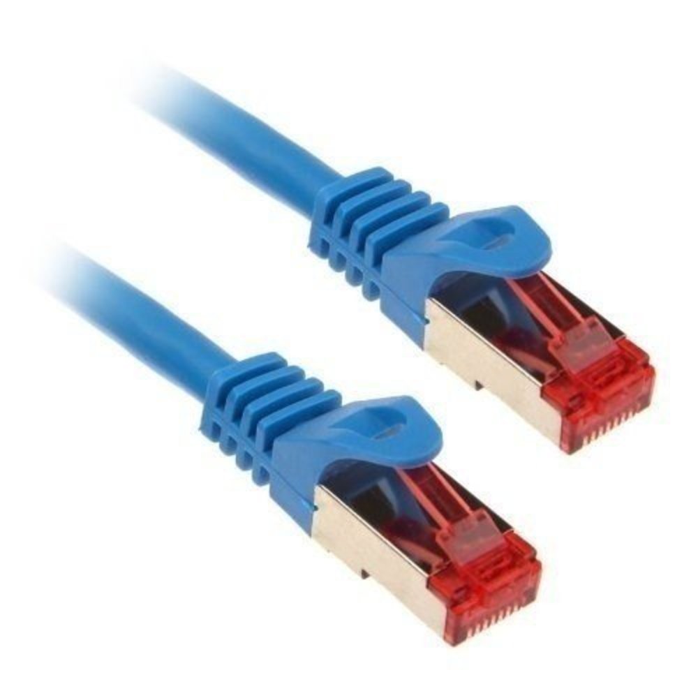 InLine® Patchkabel S/FTP (PiMF) Cat6 250MHz - 0,5m - PVC - Kupfer - blau