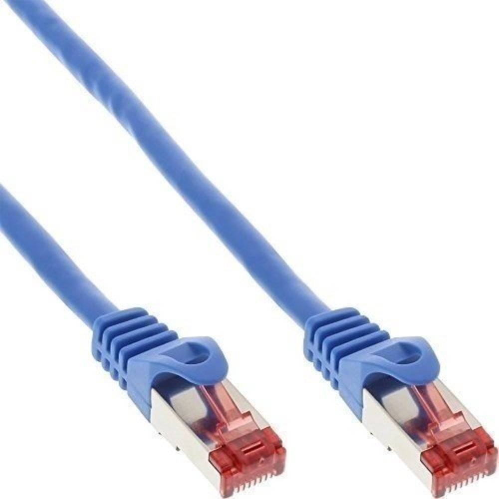 InLine® Cat6 Patchkabel S/FTP (PiMf) 3m, 250MHz, Kupfer, PVC, blau - Hochwertiges und leistungsfähiges Netzwerkkabel