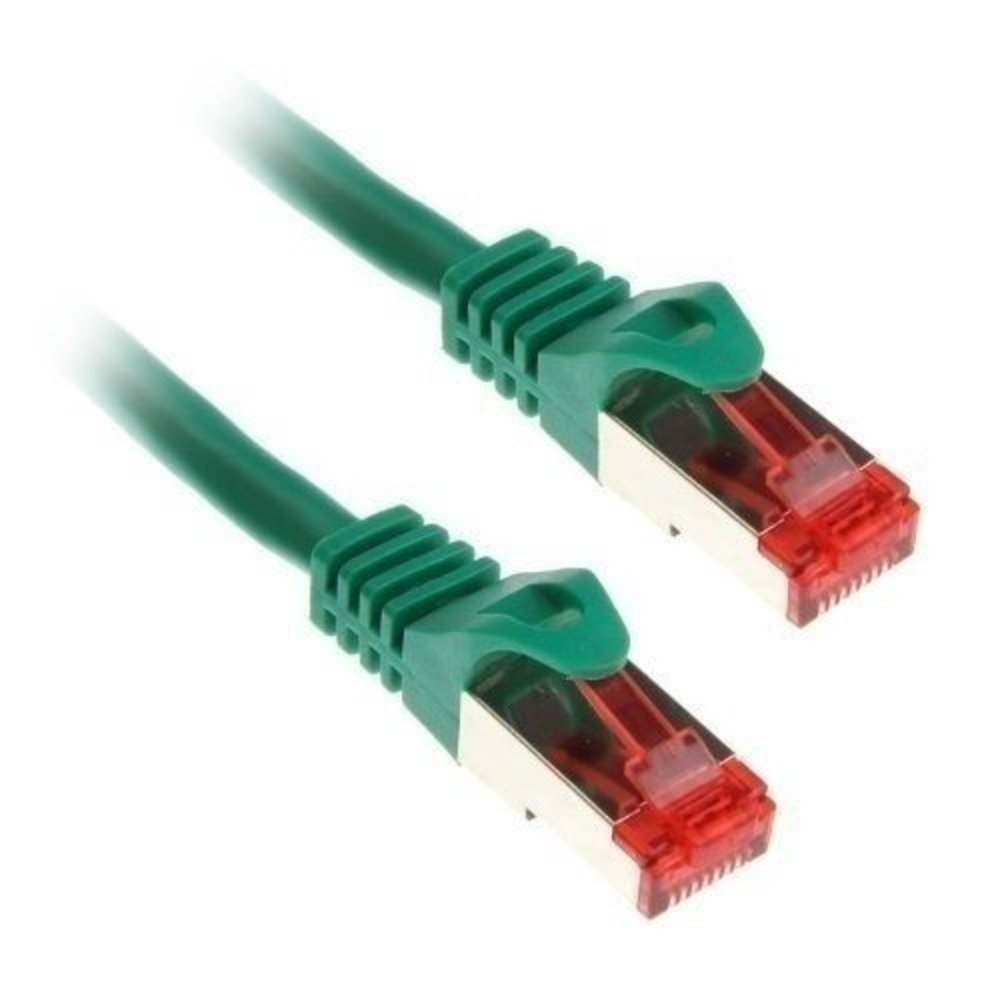 InLine® Patchkabel S/FTP (PiMf) Cat6 250MHz PVC Kupfer grün 5m - Hochwertiges Cat6 S/FTP Patchkabel (PiMf) in grün, 5m Länge