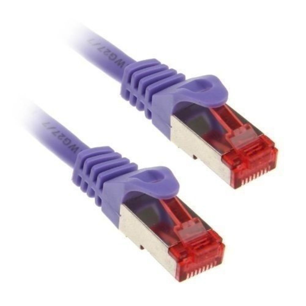 InLine® Patchkabel S/FTP (PiMf) Cat6 250MHz PVC Kupfer lila 5m - Hochwertiges Ethernet-Kabel