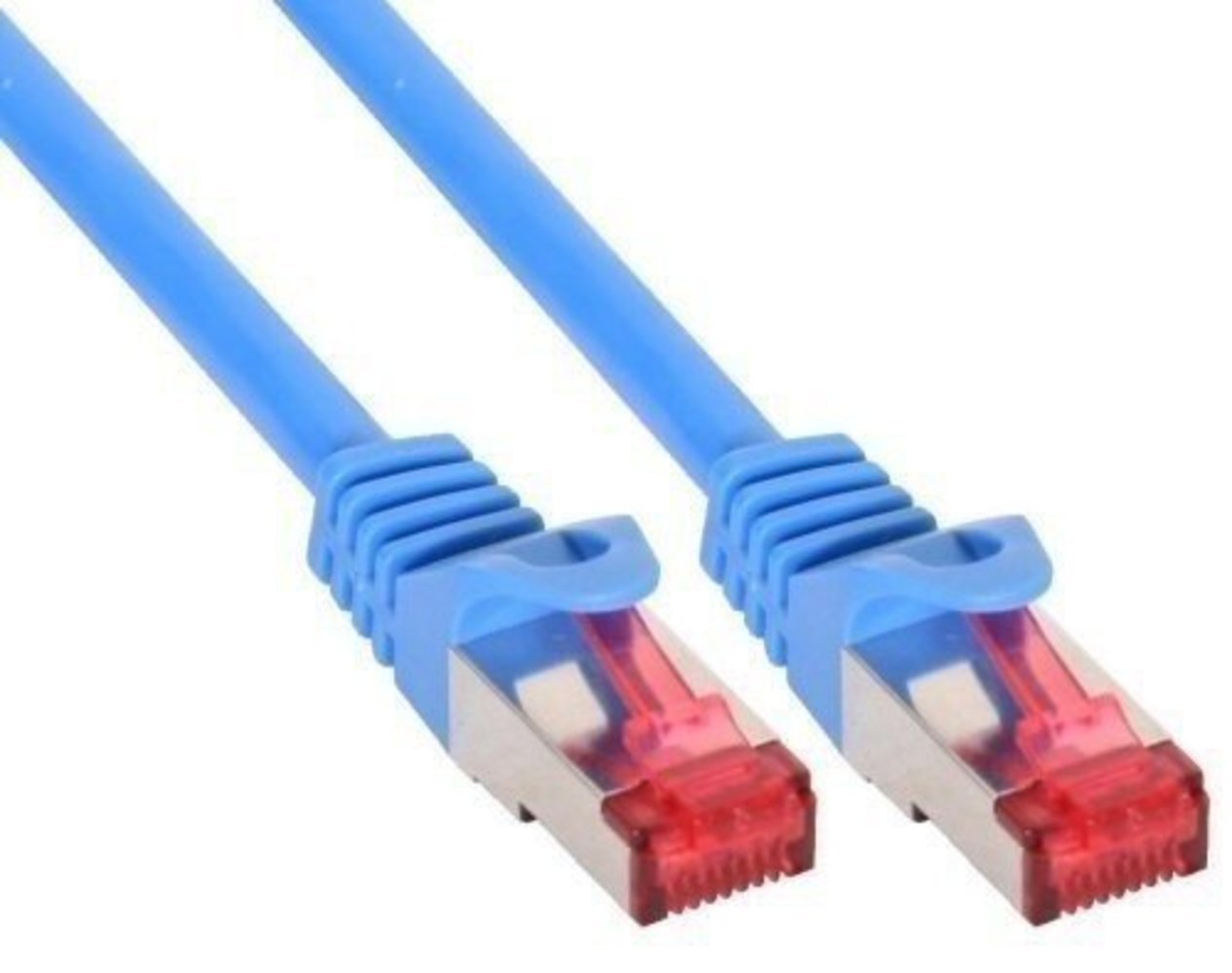 Patchkabel InLine® S/FTP (PiMf) Cat6 250MHz PVC Kupfer blau 7.5m - Hohe Qualität und zuverlässige Verbindung