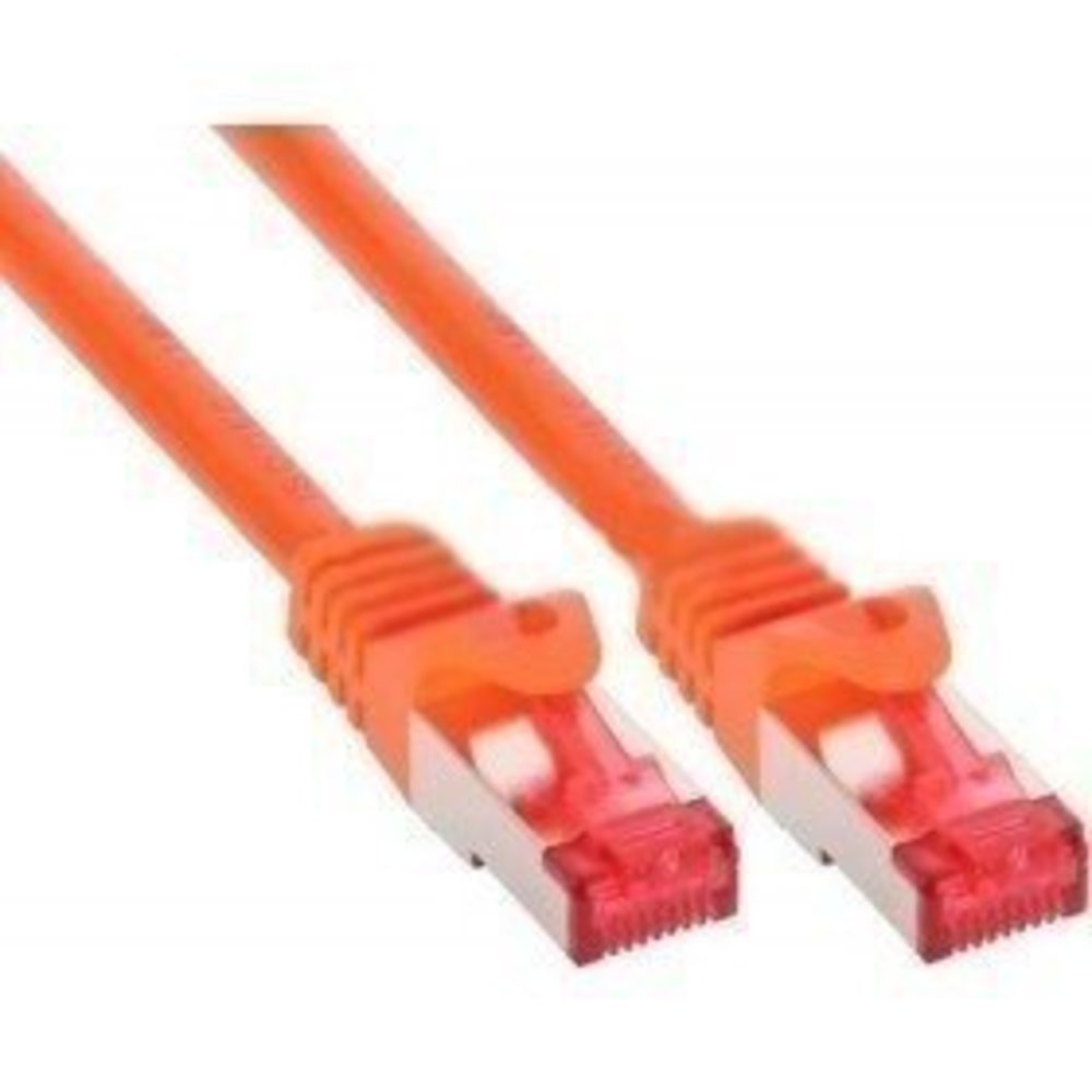 InLine® Patchkabel S/FTP (PiMf) Cat6 250MHz PVC Kupfer orange 20m - Hochwertiges S/FTP Patchkabel Cat6 250MHz PVC Kupfer orange 20m von InLine®