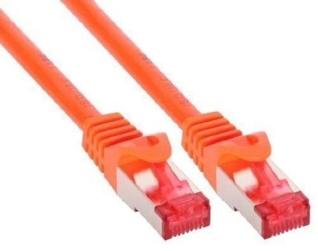 InLine® Patchkabel Cat6 S/FTP (PiMf) 250MHz PVC Kupfer orange 30m - Hochwertiges Netzwerkkabel