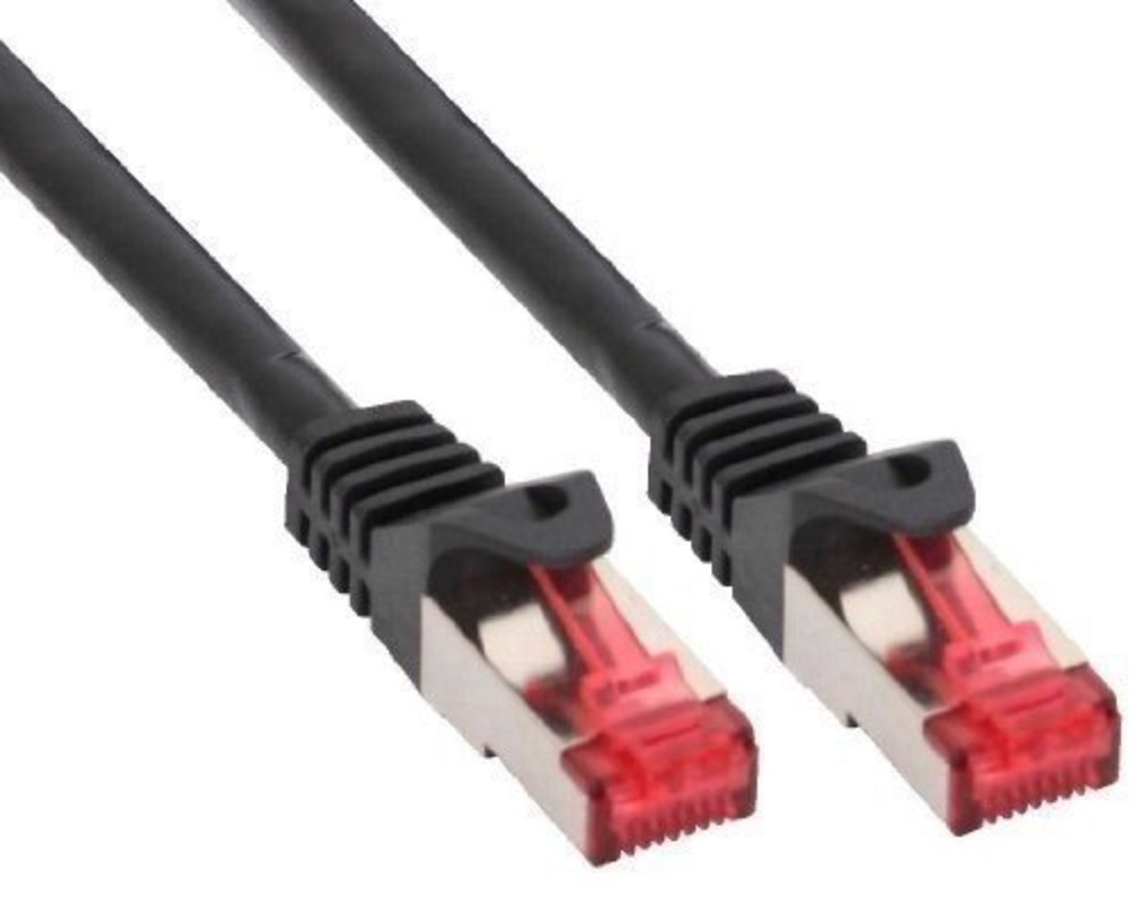 InLine® Patchkabel S/FTP Cat6 250MHz PVC Kupfer schwarz 30m - Hochwertiges Netzwerkkabel für schnelle Datenübertragung