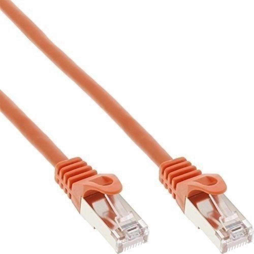 InLine® Patchkabel SF/UTP Cat5e orange 0.3m - Hochwertiges Netzwerkkabel für schnelle Datenübertragung