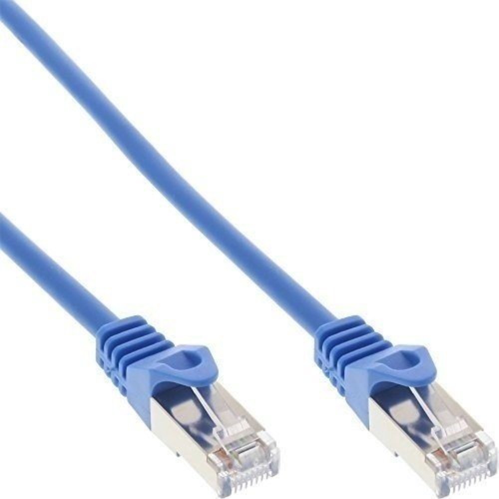 InLine® Patchkabel SF/UTP Cat5e blau 0.25m – Hochwertiges Netzwerkkabel für optimale Übertragungsgeschwindigkeit