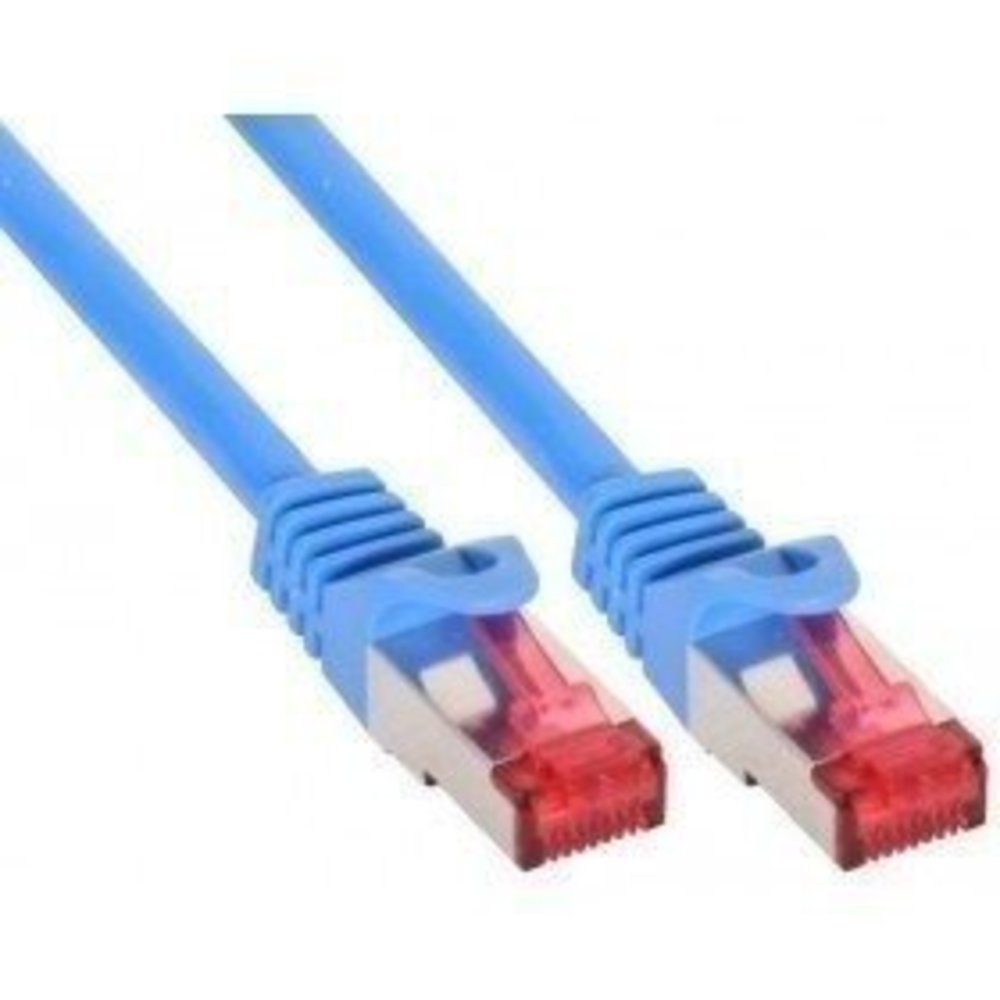 Patchkabel S/FTP (PiMf) Cat6 250MHz PVC Kupfer blau 0.25m von InLine