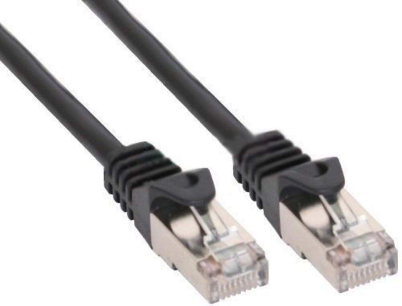 InLine® Crossover Patchkabel S/FTP Cat6 schwarz 0.5m - Hohe Datenübertragungsrate und sichere Verbindung