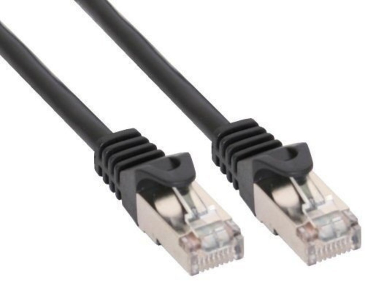 InLine® Patchkabel F/UTP Cat5e schwarz 10m - Hochwertiges Netzwerkkabel für schnelle Verbindungen sorgen