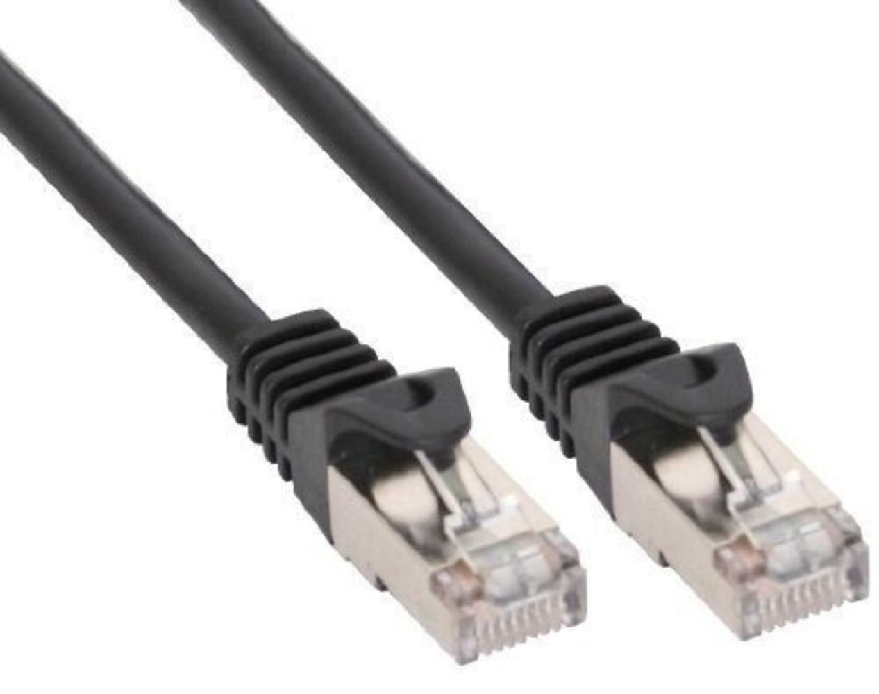 Patchkabel F/UTP Cat5e schwarz 1m von InLine® - Hochwertiges Netzwerkkabel für zuverlässige Verbindungen