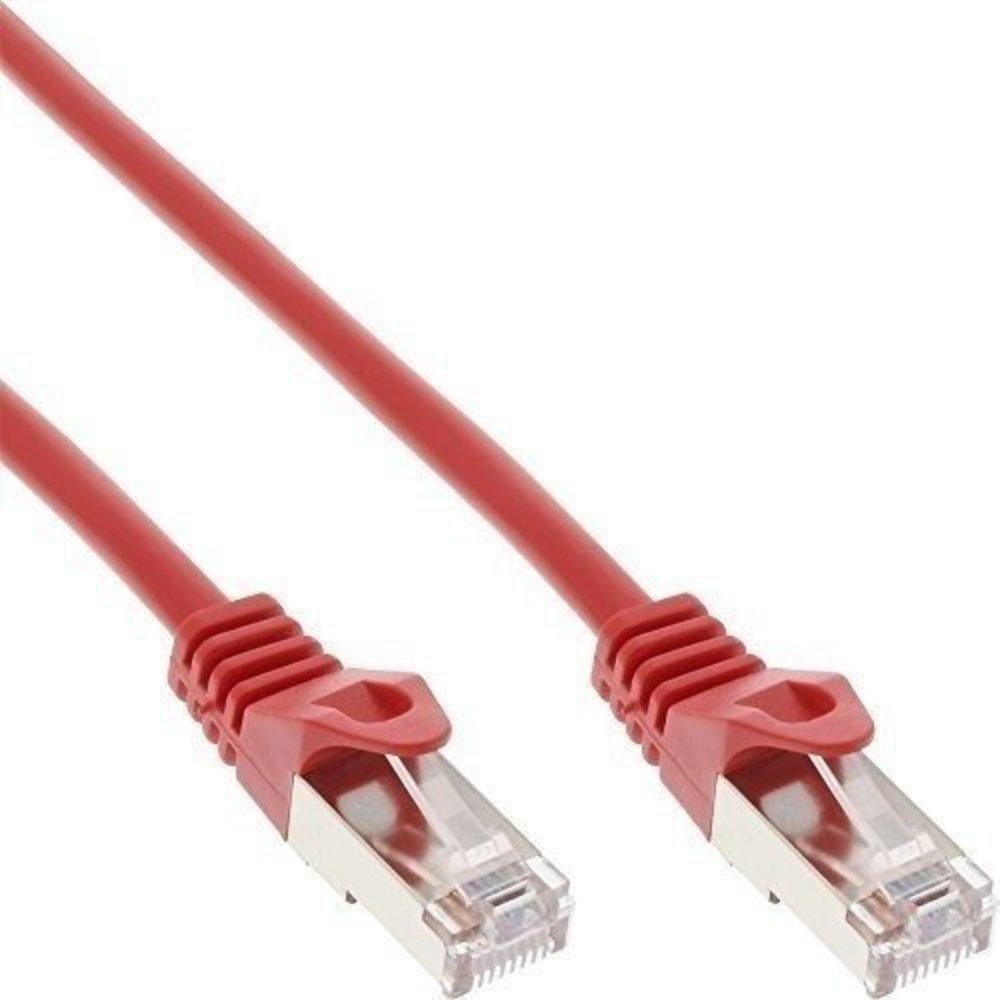 InLine® Patchkabel SF/UTP Cat5e rot 50m – Hochwertiges Netzwerkkabel für zuverlässige Datenübertragung