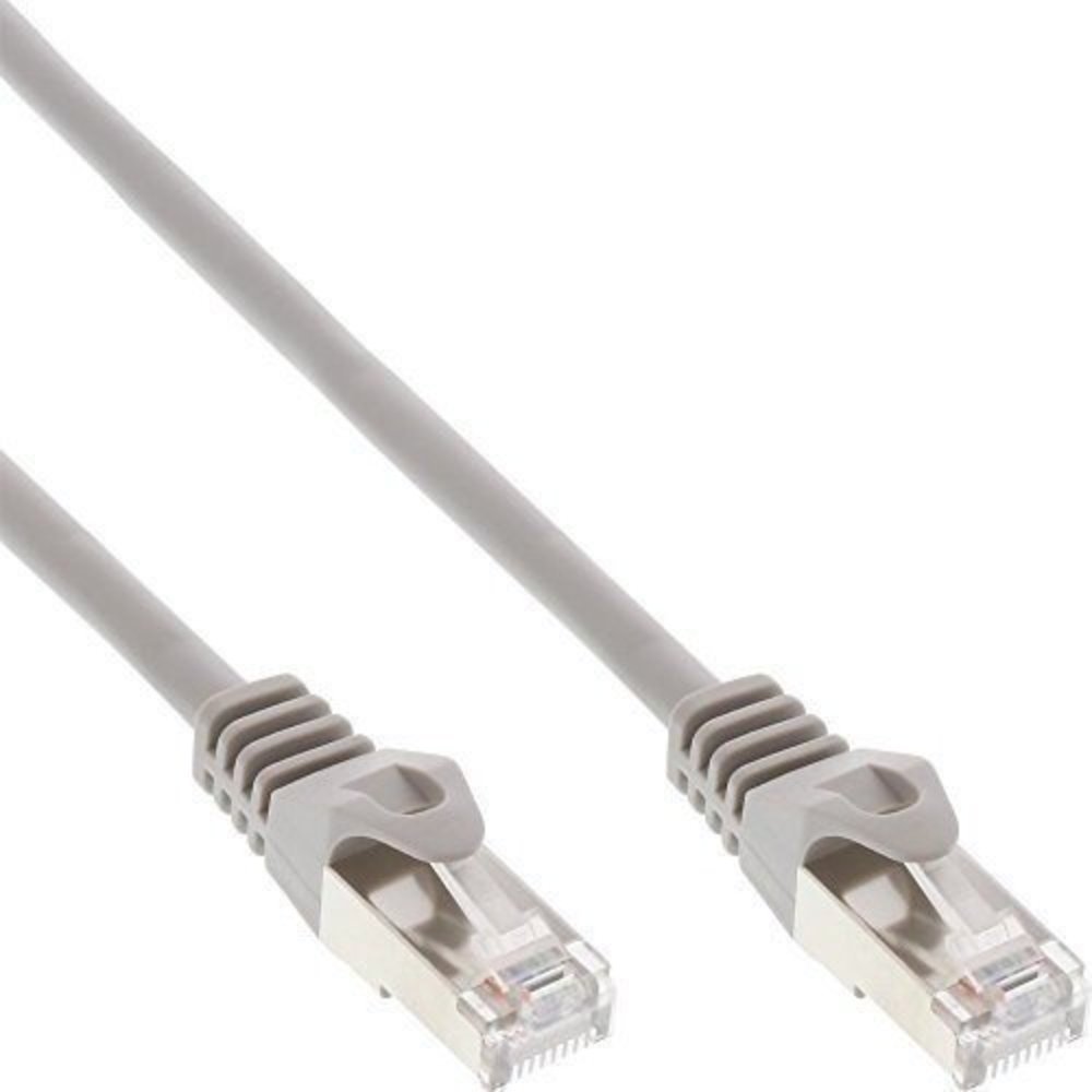 InLine® Patchkabel U/UTP Cat5e grau 10m - Hochwertiges Ethernet Kabel für zuverlässige Netzwerkverbindungen