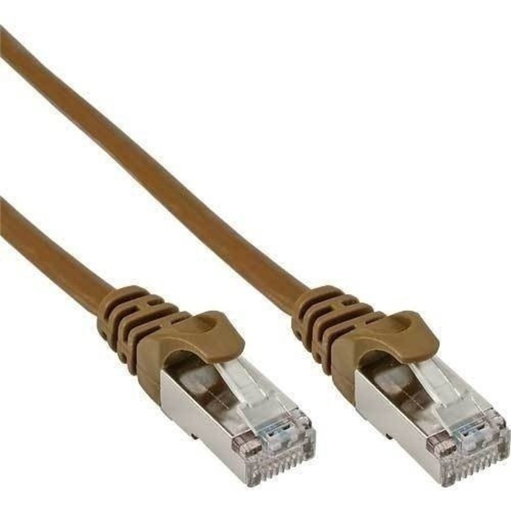 InLine® Patchkabel SF/UTP Cat5e 0.5m braun - Hohe Qualität für zuverlässige Netzwerkverbindungen