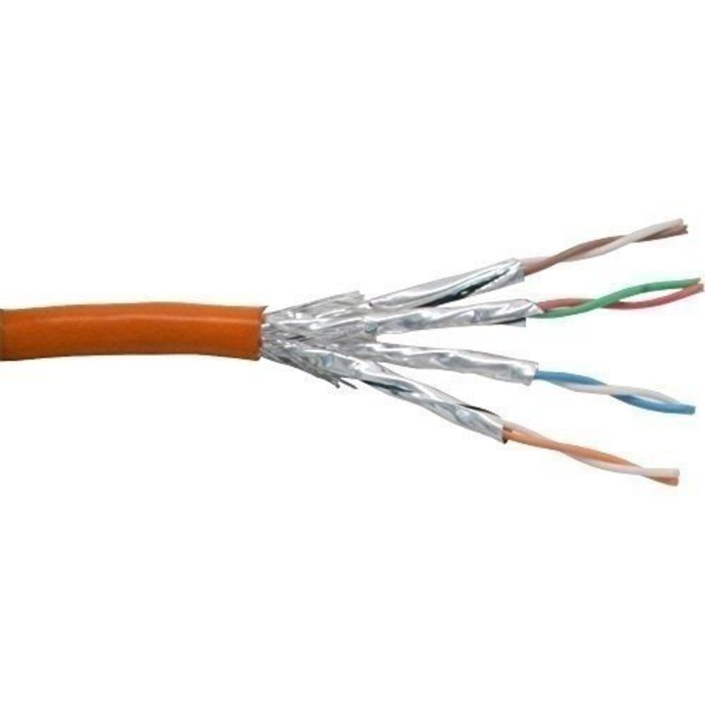 INLINE Patchkabel Cat6 S/FTP/PIMF AWG27 PVC orange 100m – hochwertige und langlebige Verbindungskabel zum Konfektionieren