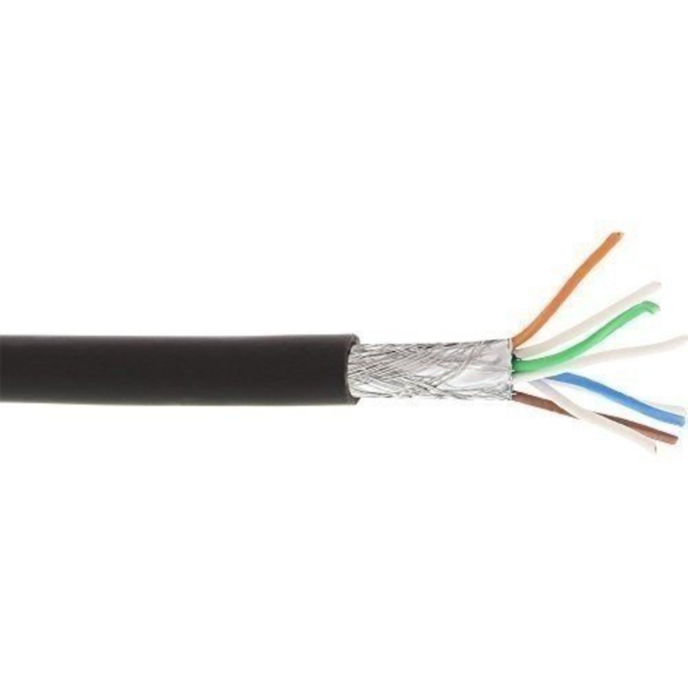 InLine® Patchkabel S/FTP (PiMf) Cat6A 500MHz halogenfrei Kupfer schwarz 100m - Hochwertiges, halogenfreies Patchkabel für zuverlässige Netzwerkverbindungen