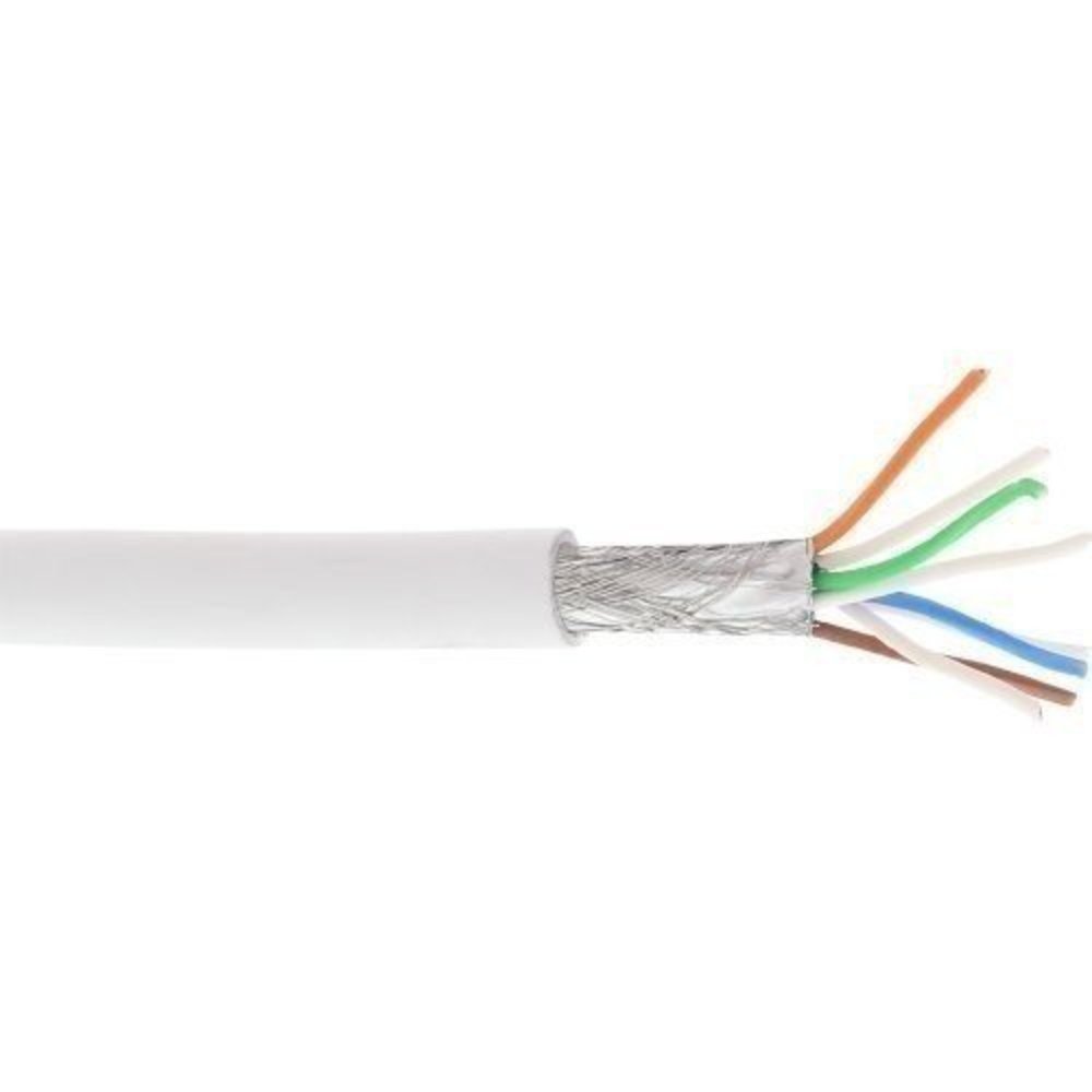 InLine® Patchkabel S/FTP (PiMf) Cat6A 500MHz halogenfrei Kupfer weiß 100m - Hohe Qualität und ultraschnelle Datenübertragung