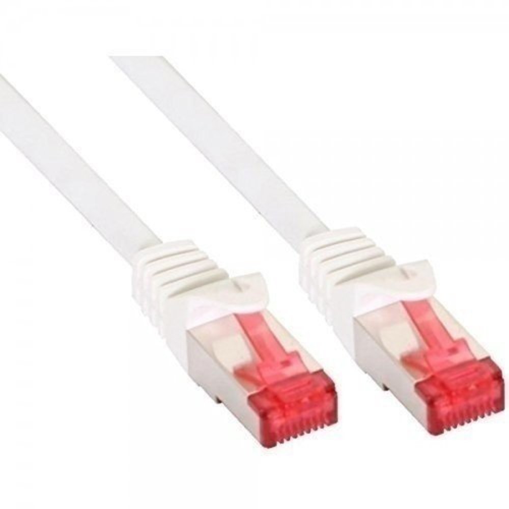 InLine® Patchkabel S/FTP (PiMf) Cat6 250MHz halogenfrei Kupfer weiß 2m - Hohe Übertragungsgeschwindigkeit & zuverlässige Signalqualität