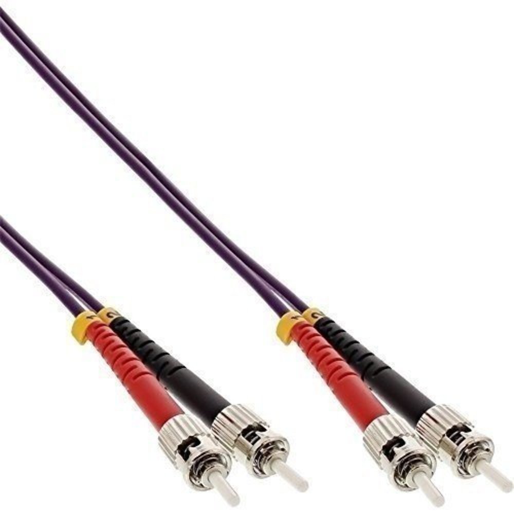 InLine® LWL Duplex Kabel ST/ST 50/125µm OM4 15m - Hochwertiges LWL Duplex Kabel für schnelle und zuverlässige Datenübertragung