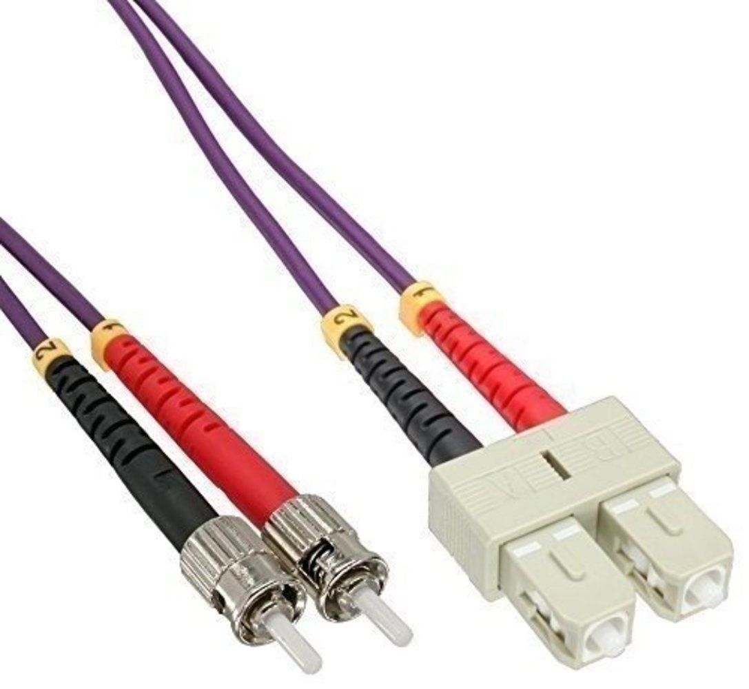 InLine® LWL Duplex Kabel SC/ST 50/125µm OM4 25m - Hochwertiges Lichtwellenleiterkabel für schnelles und zuverlässiges Netzwerk