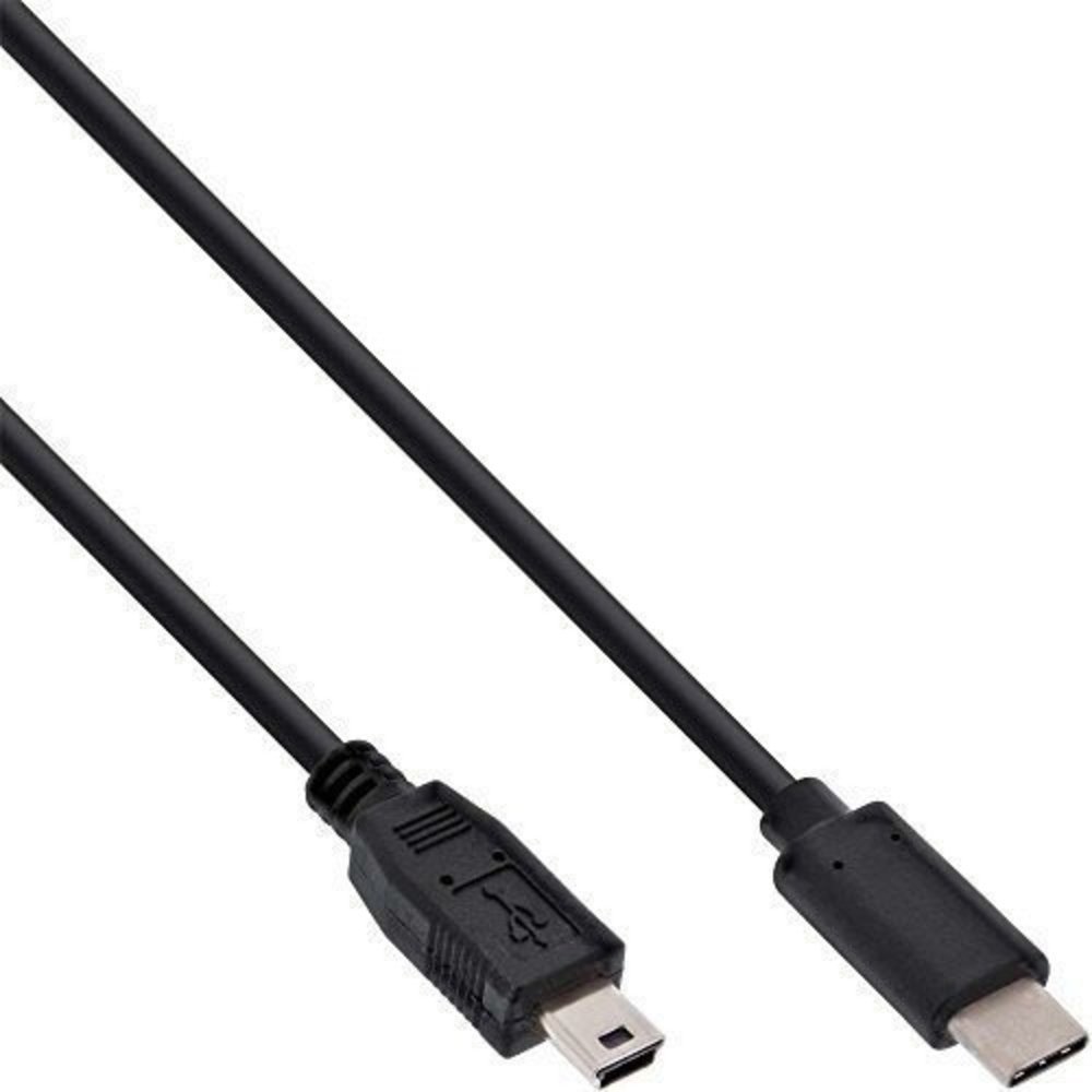 InLine® USB 2.0 Kabel Typ C Stecker an Mini-B Stecker (5pol.) schwarz 5m