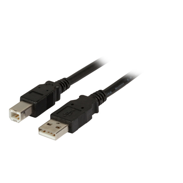 EFB USB2.0 Anschlusskabel A-B St.-St 5.0m schwarz Premium