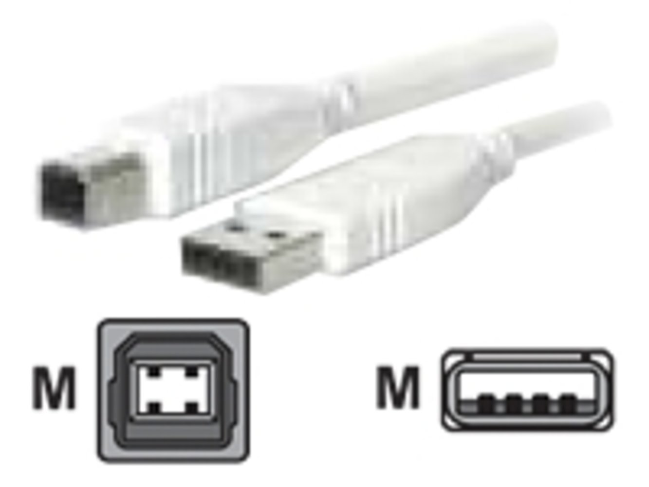EFB USB2.0 Anschlusskabel A-B St.-St 1.0m grau Classic