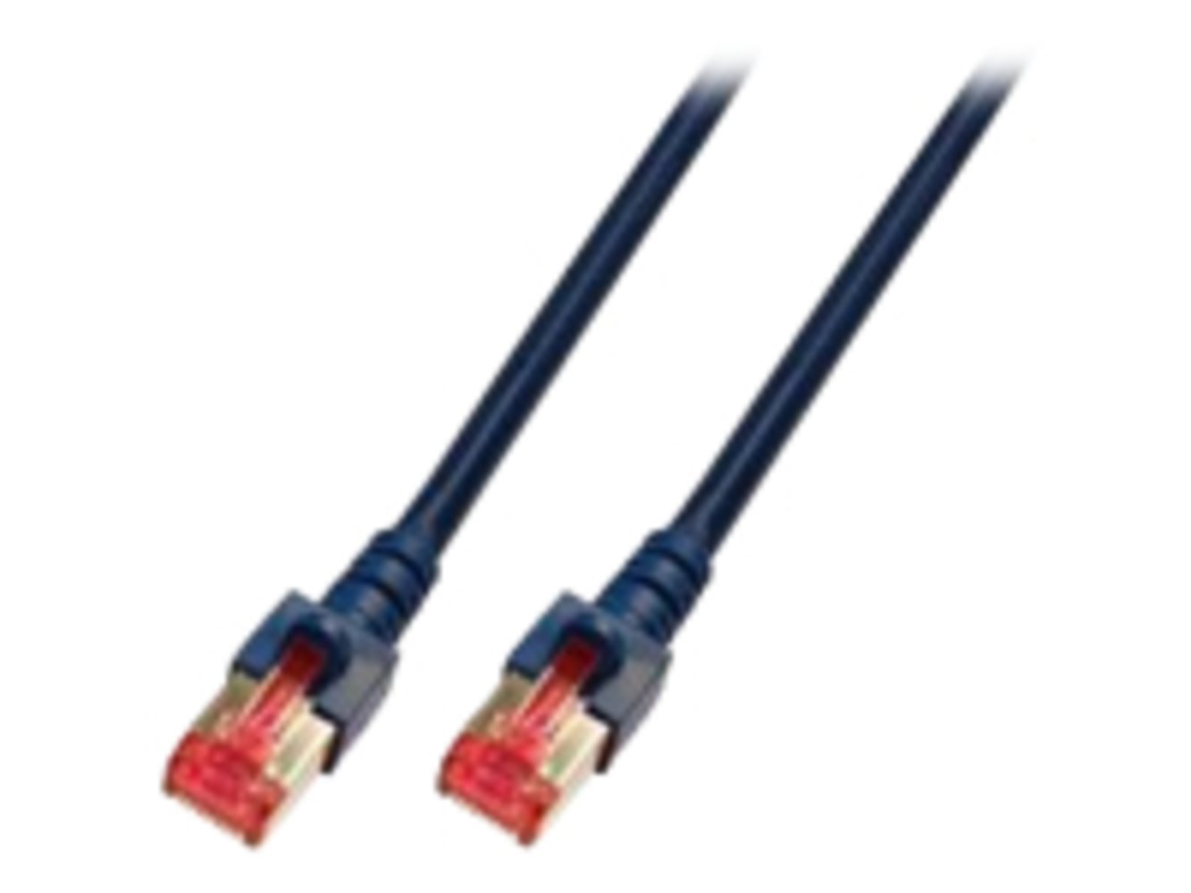 EFB RJ45 Patchkabel S/FTP Cat6 LSZH 0.15m SCHWARZ reines Kupfer Laengenaufdruck auf Knickschutztuelle patentiert