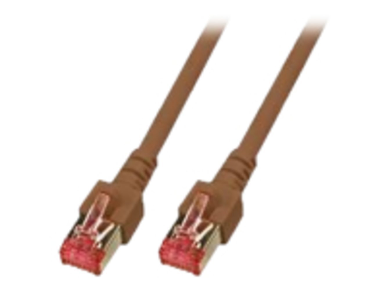 EFB RJ45 Patchkabel S/FTP Cat6 LSZH 0.25m braun:  Braunes EFB RJ45 Patchkabel S/FTP Cat6 LSZH 0.25m