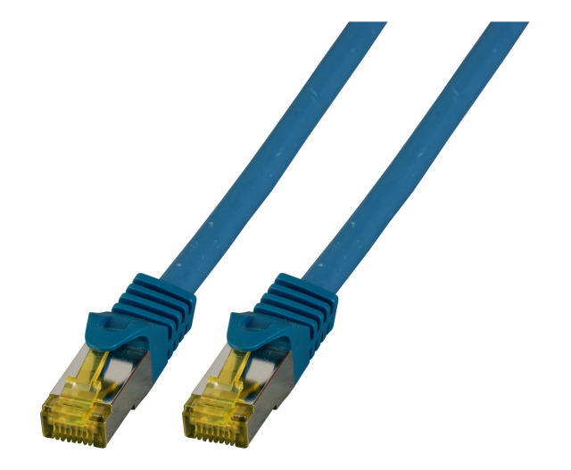 EFB RJ45 Patchkabel S/FTP.Cat6A.LSZH.Cat7 Rohkabel.0.25m.blau