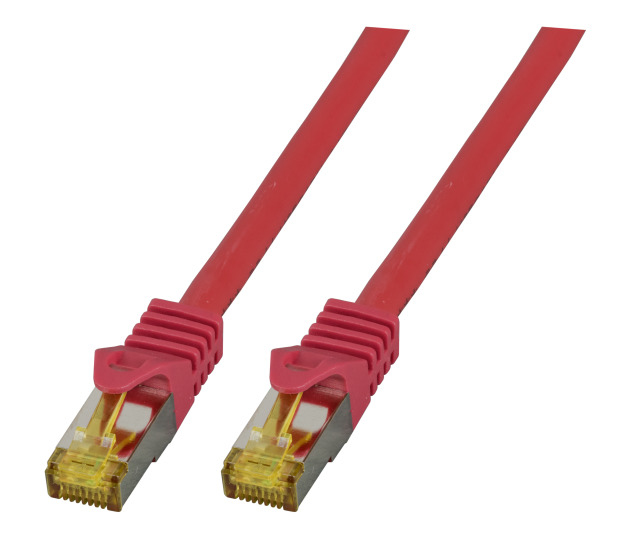 EFB RJ45 Patchkabel S/FTP.Cat6A.LSZH.Cat7 Rohkabel.0.5m.rot