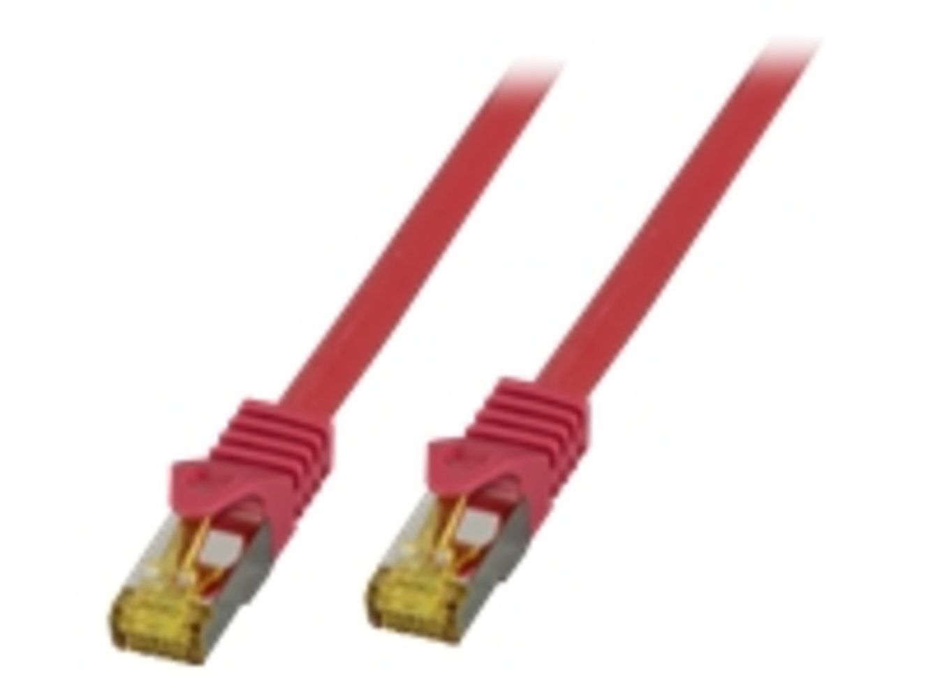 EFB Patchkabel Cat6a S/FTP LSZH mit Cat7 Rohkabel 30m ROT 10 Gigabit Ethernet 600MHz 4x2xAWG26/7 Flammwidrig Raucharm