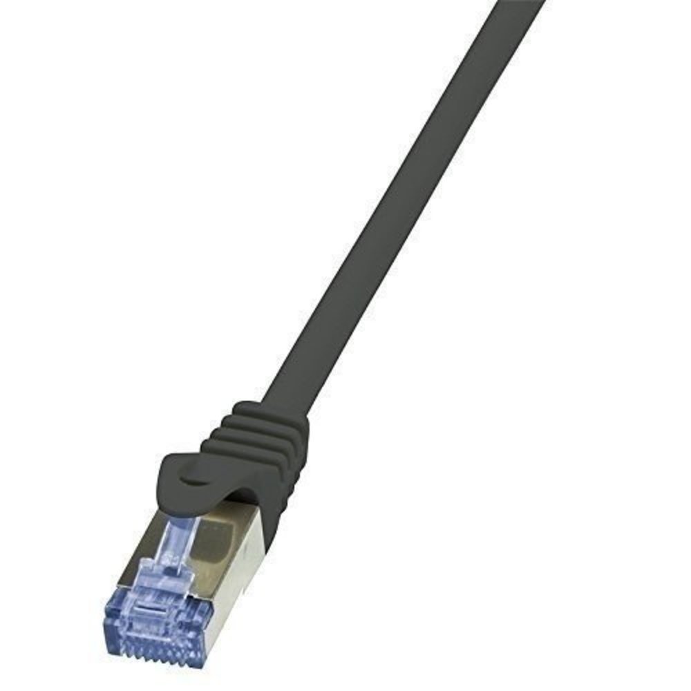 LogiLink CAT6A S/FTP Patchkabel AWG26 PIMF schw 0.50m