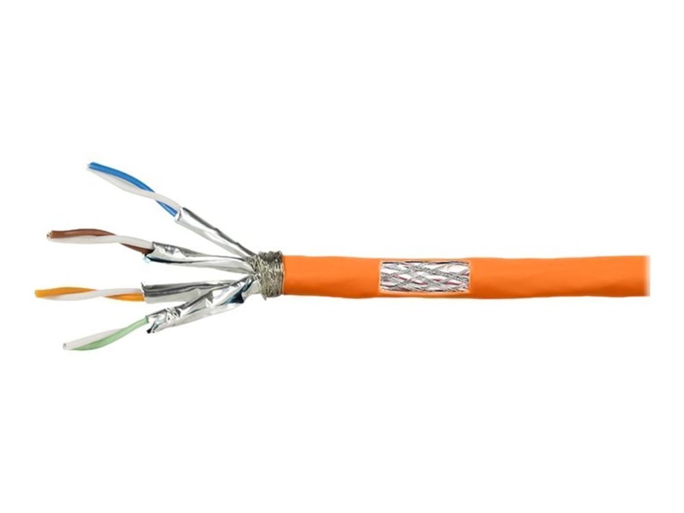 Logilink Verlegekabel S/FTP Cat7 AWG23 1000MHz orange 100.0m