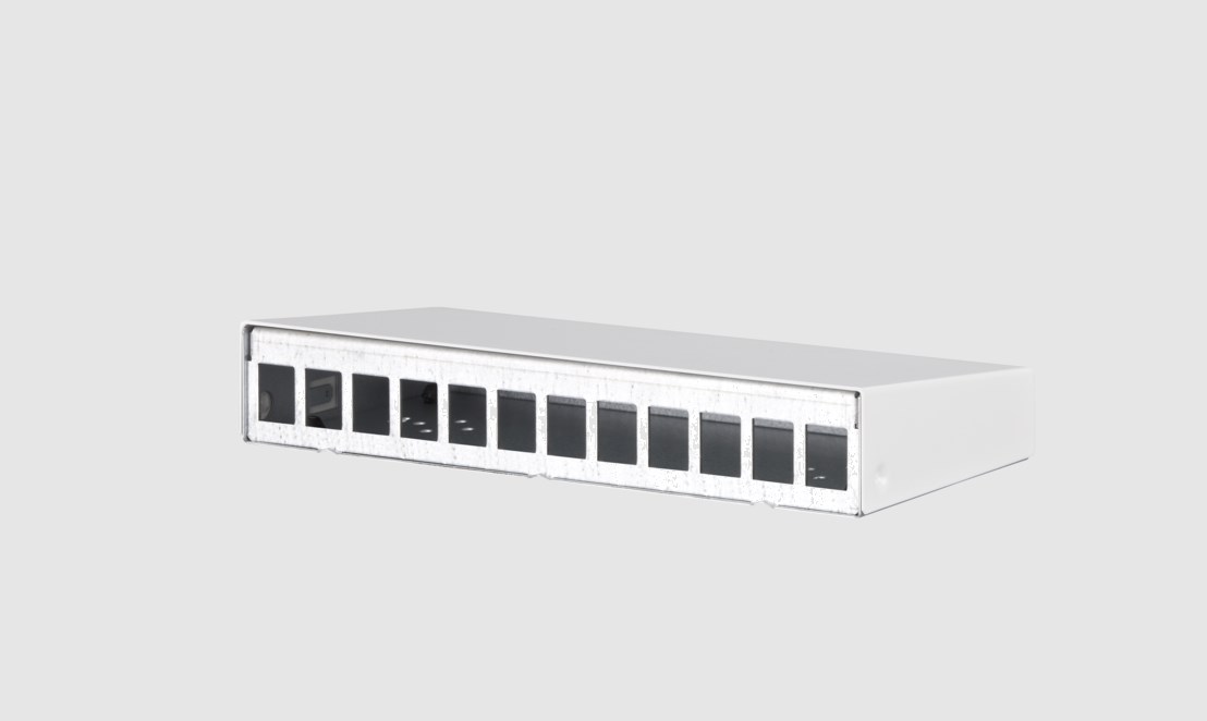 Metz Connect Keystone AP-Gehäuse 12 Port reinwei unbestckt