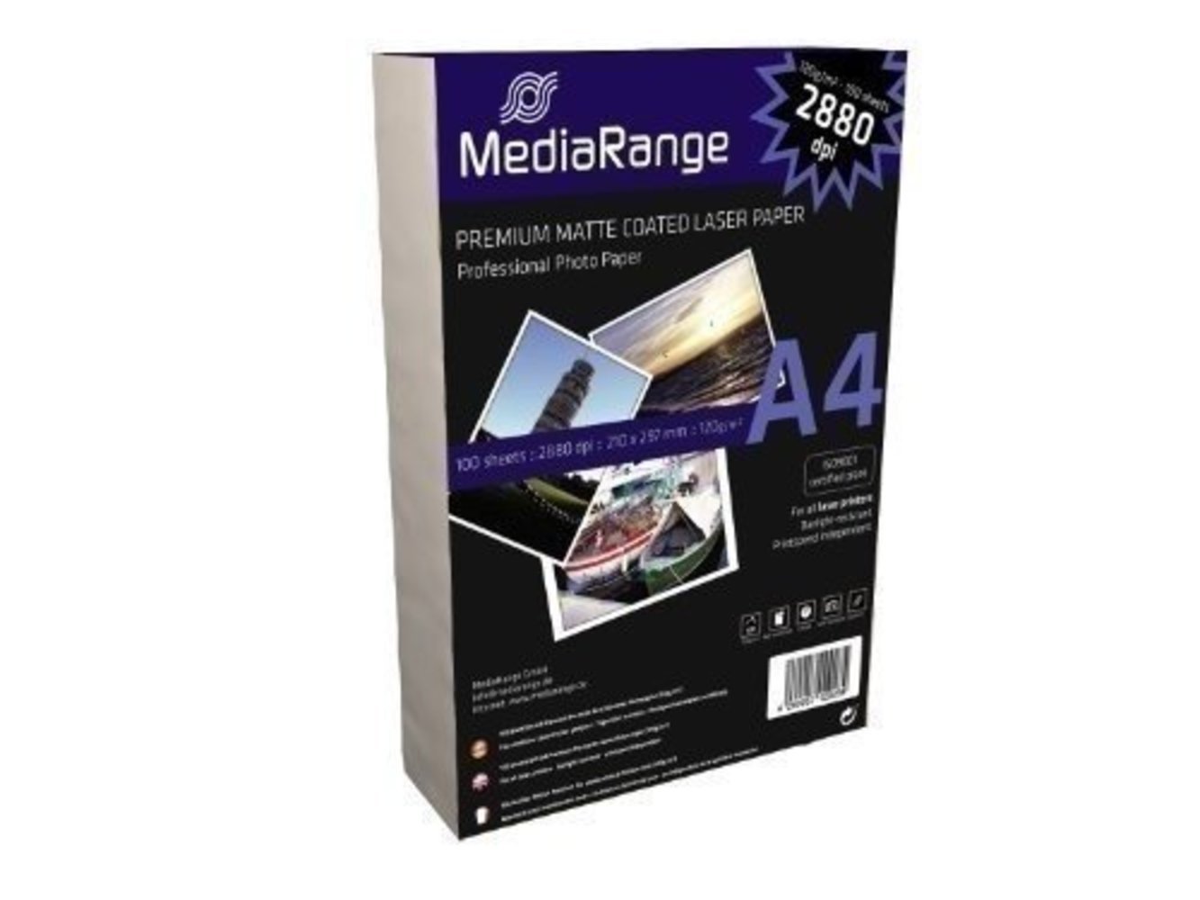MediaRange Papier Laserjet matt A4 120g 100 Blatt