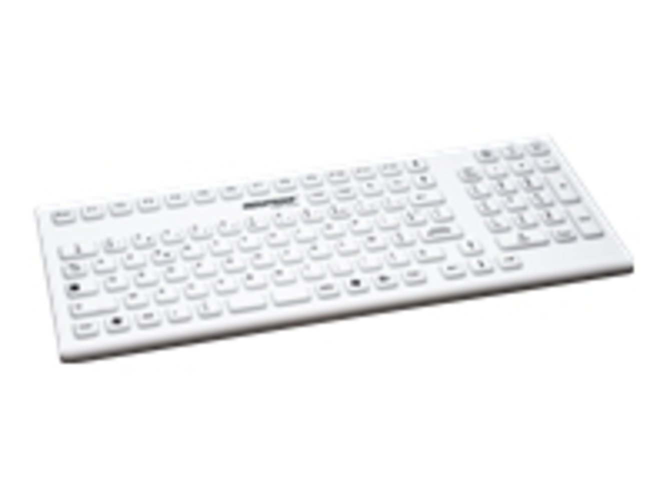 GETT InduProof Smart Classic USB Silikon IP68 Tastatur desinfizierbar wasserdicht weiss 106 Tasten (CH)