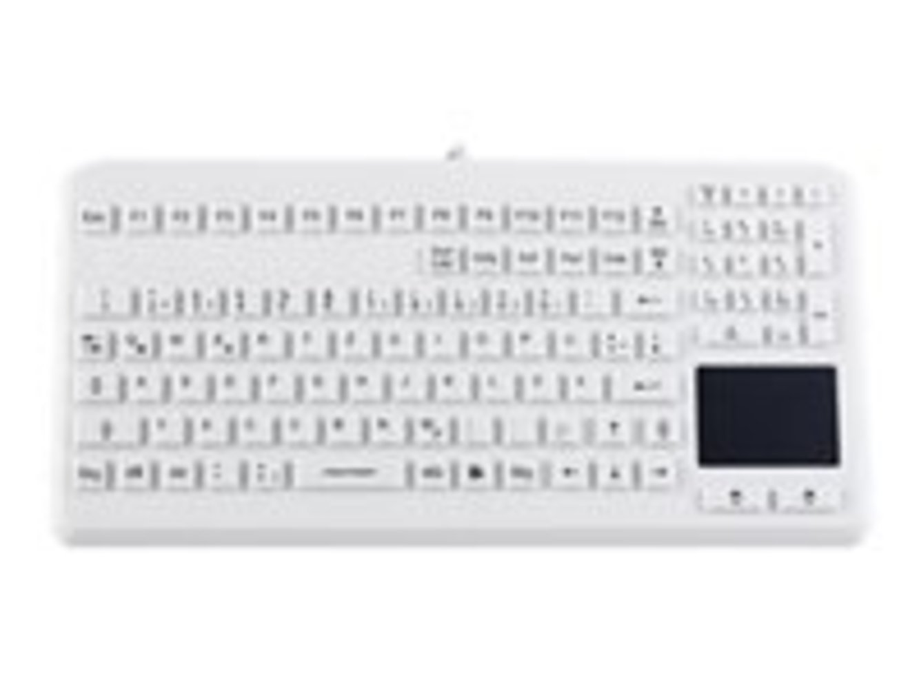 GETT InduProof Advanced TOUCH USB Silikon IP68 Tastatur DIN EN 60601 Touchpad grau 104 Tasten (CH)