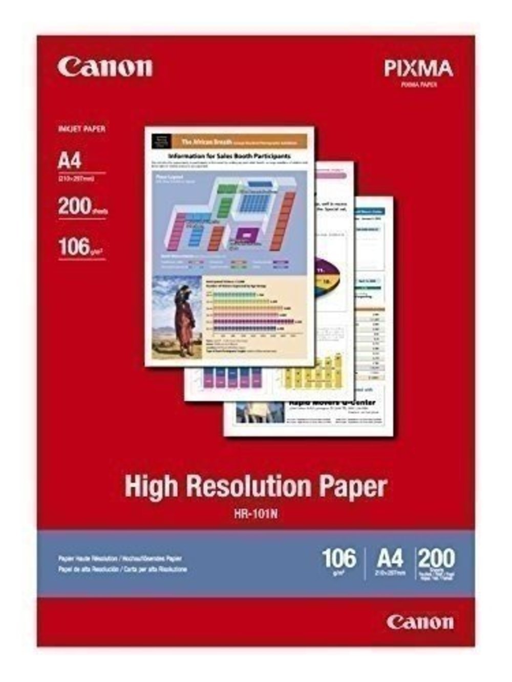 CANON HR-101 high resolution Papier inkjet 110g/m2 A4 200 Blatt 1er-Pack