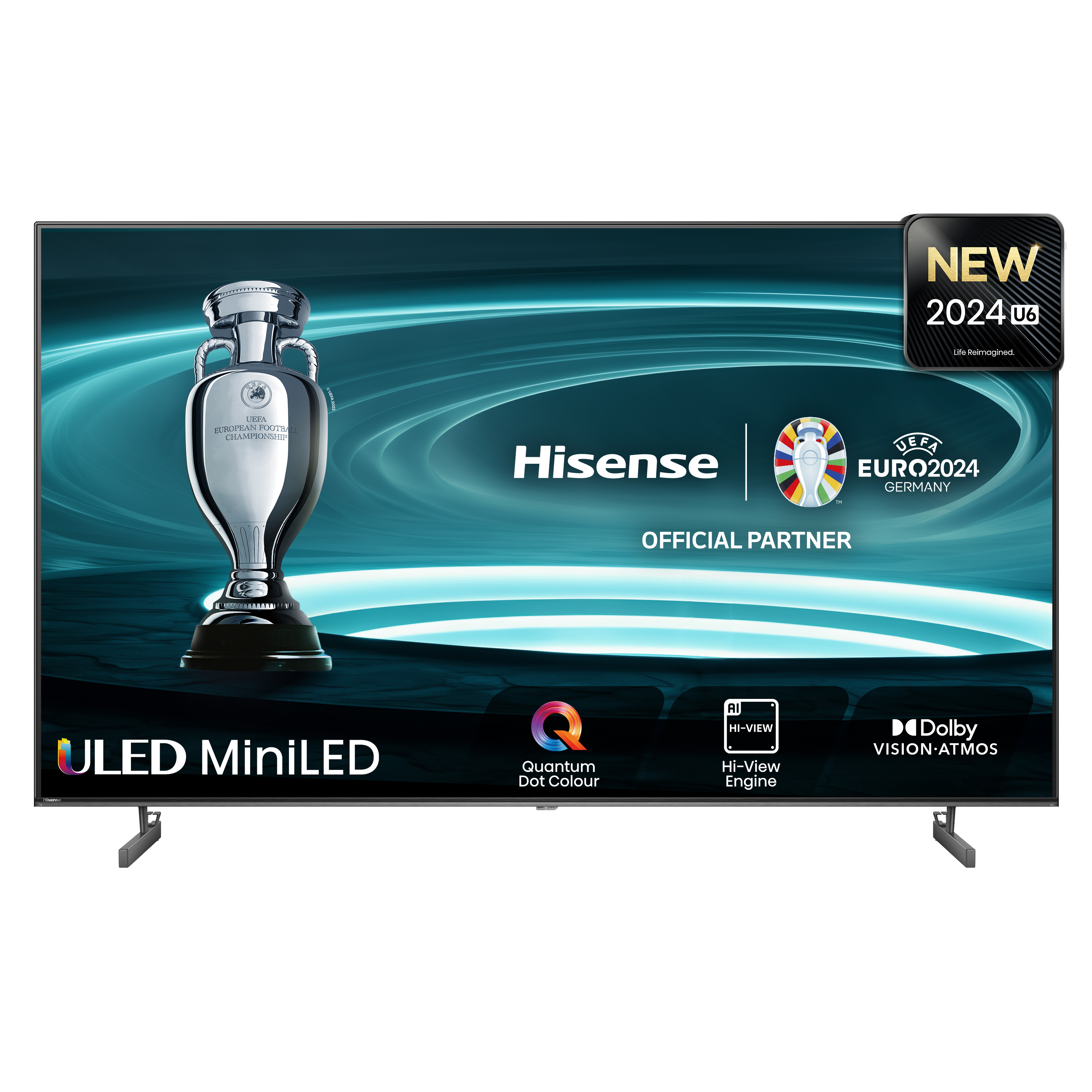 Hisense 65U6NQ 164cm 65 4K Mini LED ULED Smart TV Fernseher - Großer Smart TV mit hochwertiger 4K Auflösung und Mini LED Technologie