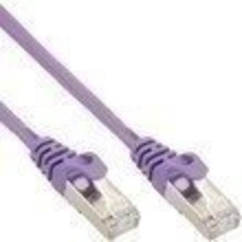 InLine® Patchkabel SF/UTP Cat5e violett 0,3m - Qualitätskabel für hohe Übertragungsgeschwindigkeit und stabile Verbindungen