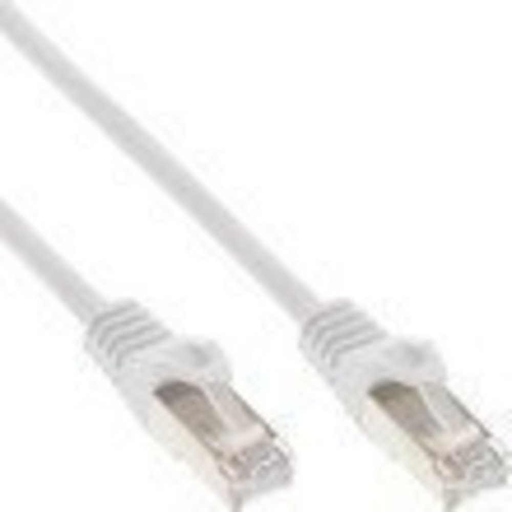 InLine® Patchkabel SF/UTP Cat5e, weiß, 30m - Hochwertiges Ethernet-Kabel für schnelle Datenübertragung