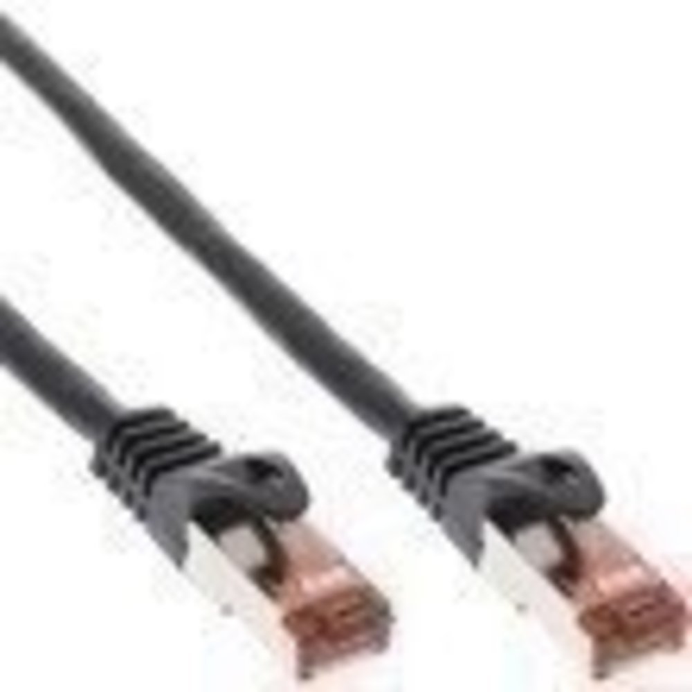 InLine® Crossover Patchkabel S/FTP Cat6 schwarz 15m - Hochwertiges Netzwerkkabel für schnelle Datenübertragungen