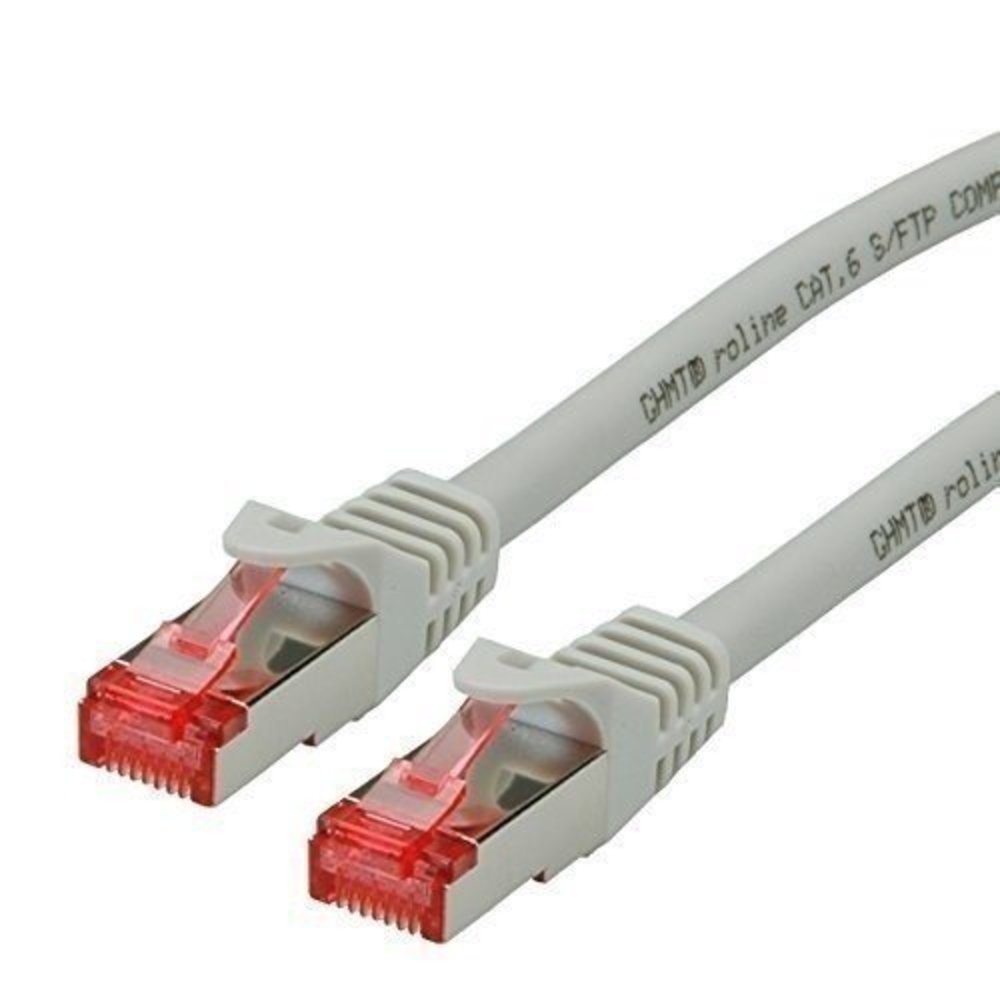 Titel des Produkts: ROLINE S/FTP Patchkabel, geschirmt, Cat6, CCA, grau, 0.5m