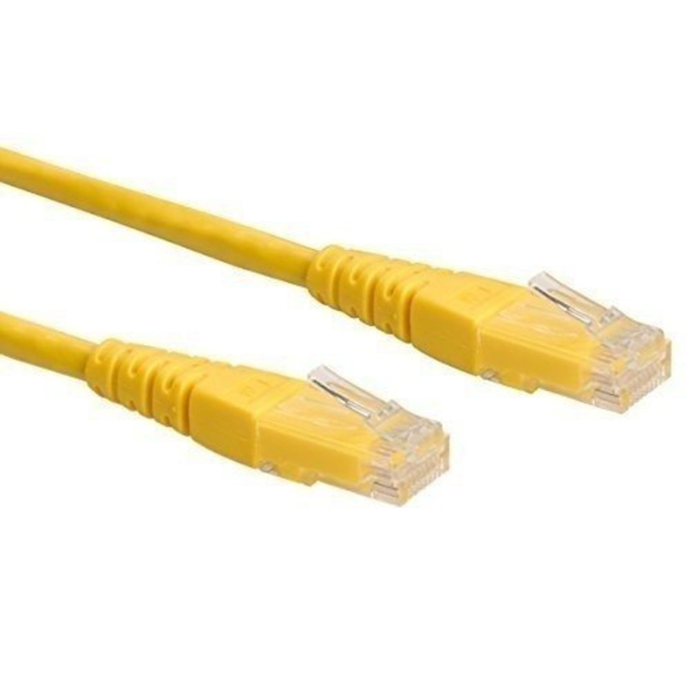 ROLINE Patchkabel UTP Cat6 1m gelb - Hochwertiges Ethernet Kabel für zuverlässige Netzwerkverbindungen