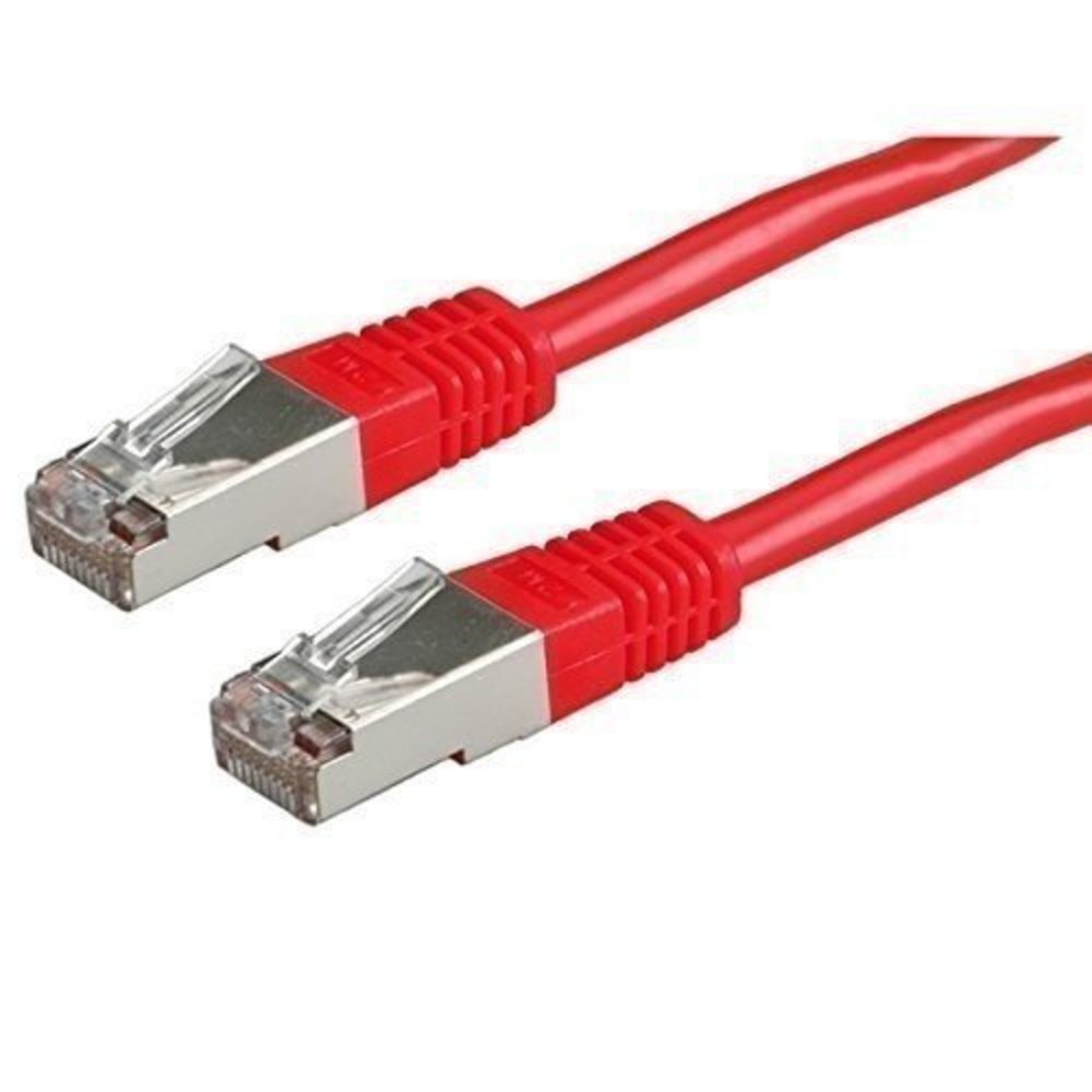 ROLINE VALUE Patchkabel S/FTP Kabel Kat.6 rot 7m - Hochwertiges Ethernet Kabel für schnelle und sichere Datenübertragung