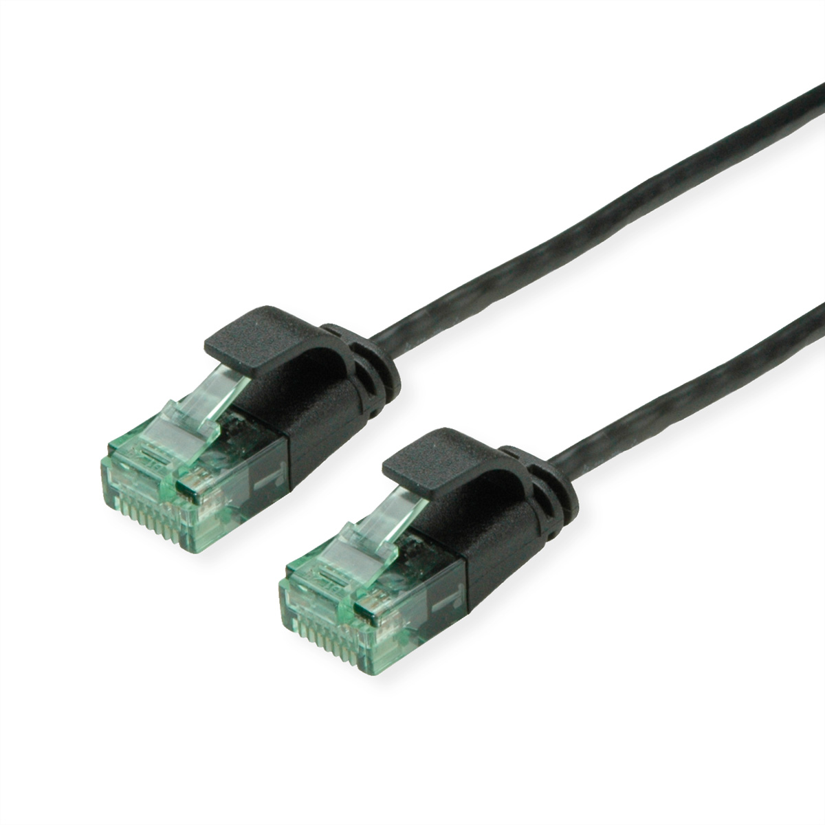 ROLINE RM UTP DataCenter Patchkabel Kat.6A (Class EA) - Slim Edition in Schwarz, Länge 3 m.