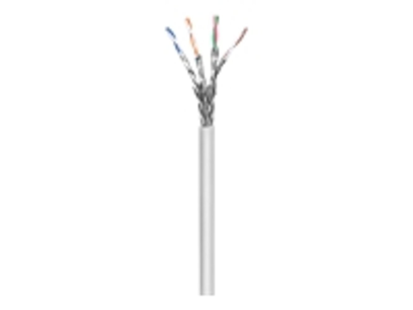 INTELLINET Verlegekabel Cat6a S/FTP 100 m Rolle LS0H CPR-Dca-klassifiziert AWG 23 Massivdraht grau