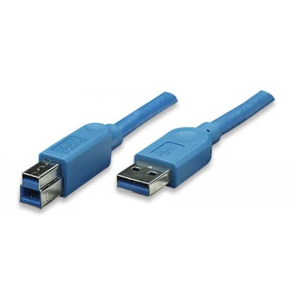 Techly USB3.0 Kabel Stecker Typ A/Stecker Typ B 0.5m blau