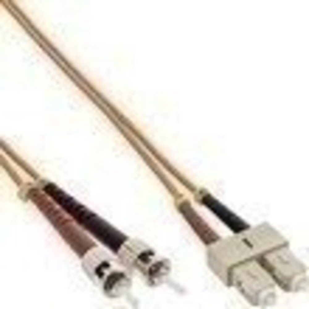 InLine® LWL Duplex Kabel SC/ST 50/125µm OM2 0.5m - Hochwertiges und zuverlässiges LWL-Kabel für SC/ST Anschlüsse, geeignet für 50/125µm OM2 Fasern - Länge: 0.5m