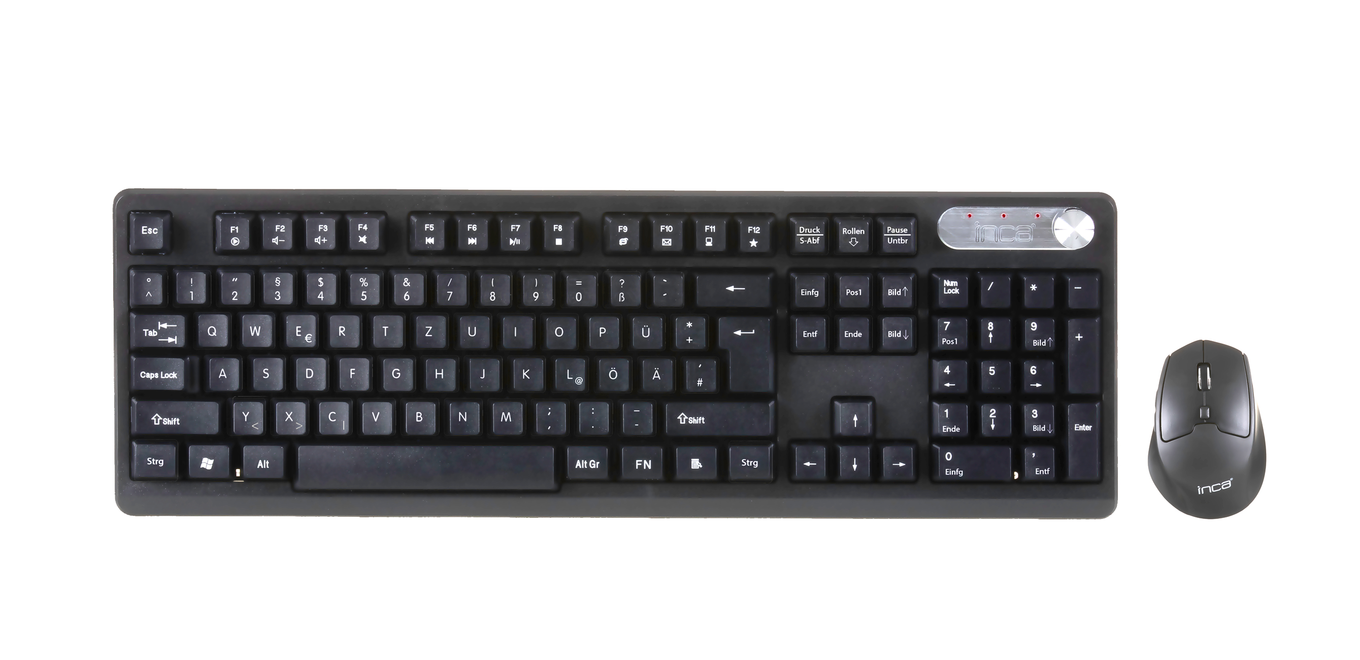 Tast INCA IWS-549U Wireless Tastatur u Maus Set Akku SW 